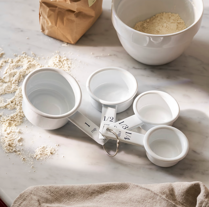Enamel Measuring Cups - White