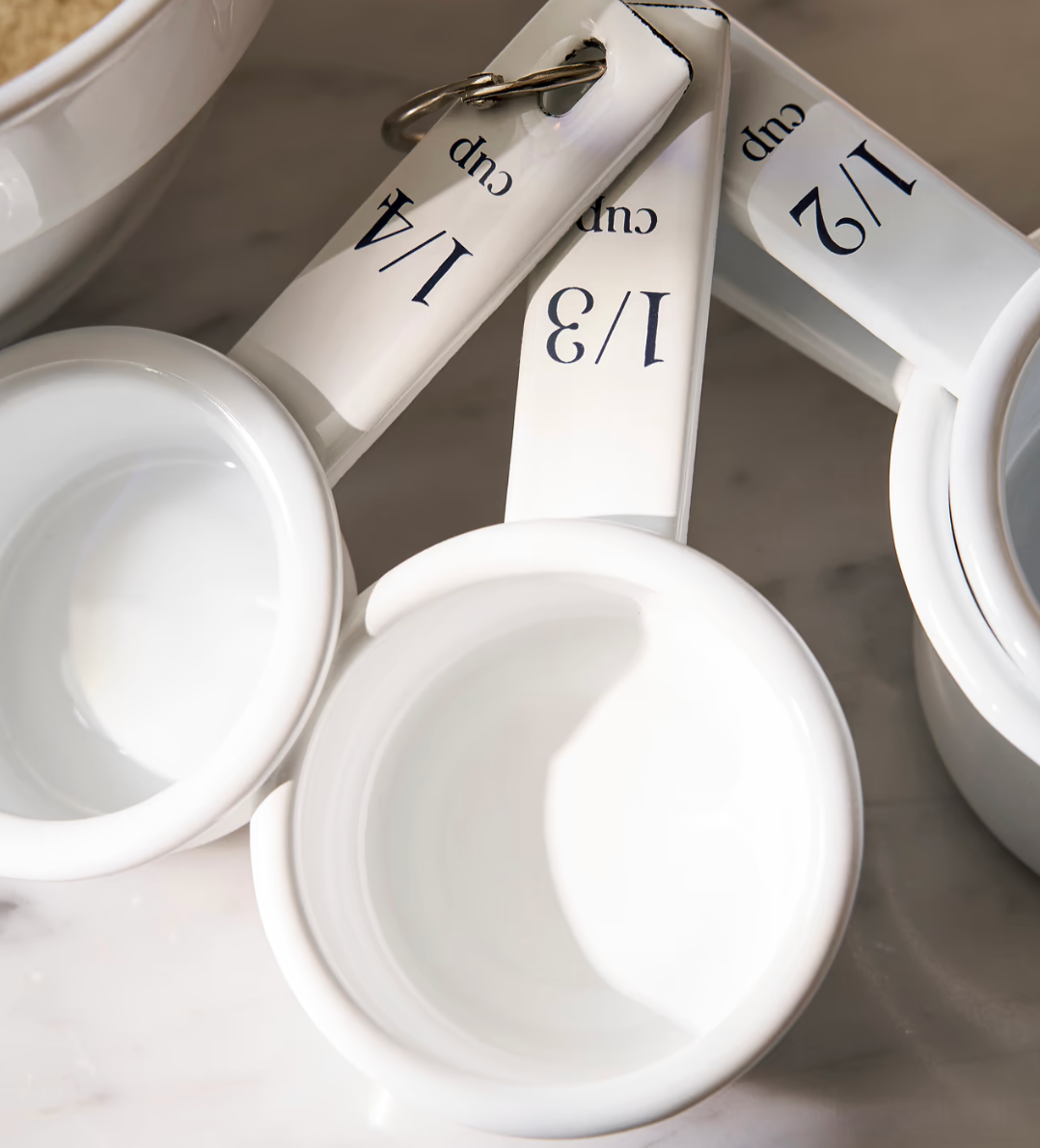 Enamel Measuring Cups - White