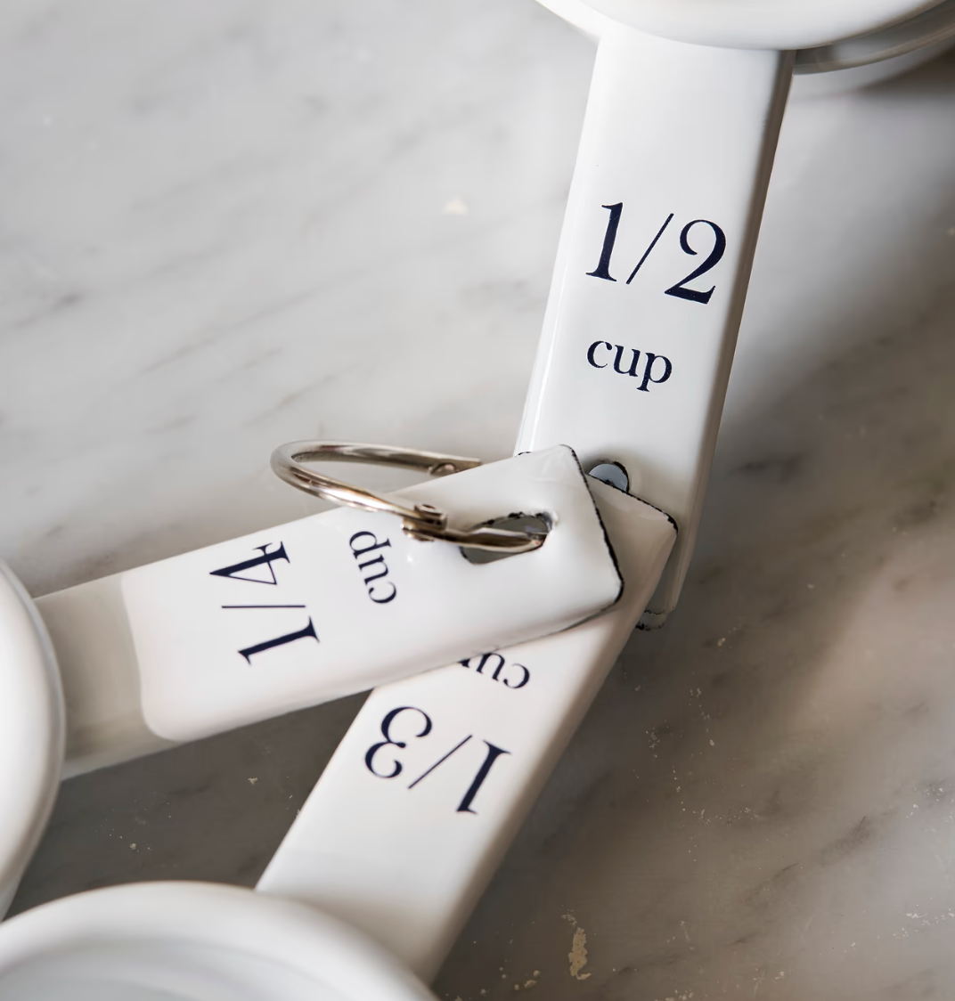 Enamel Measuring Cups - White