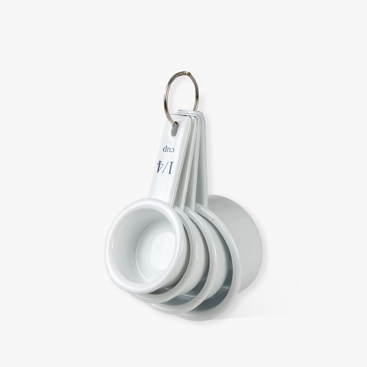Enamel Measuring Cups - White