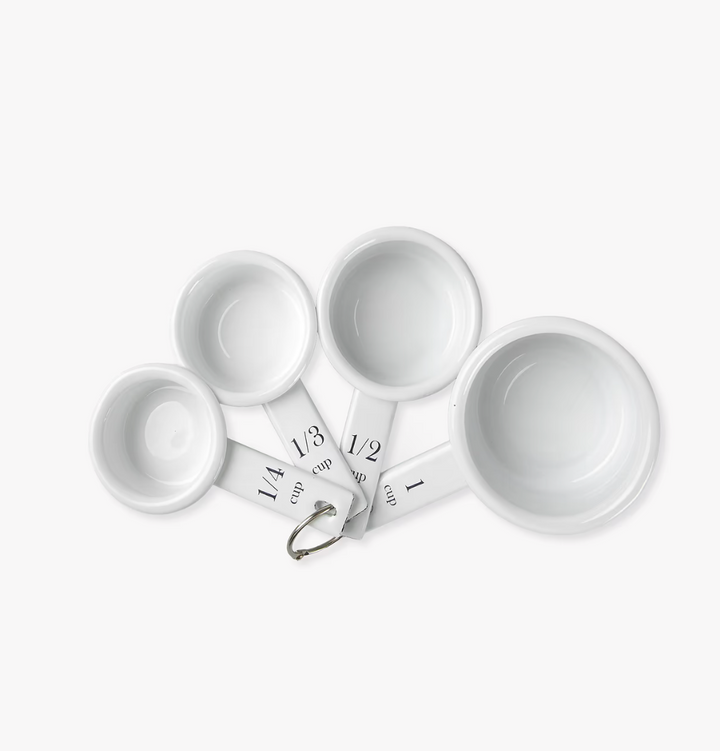 Enamel Measuring Cups - White