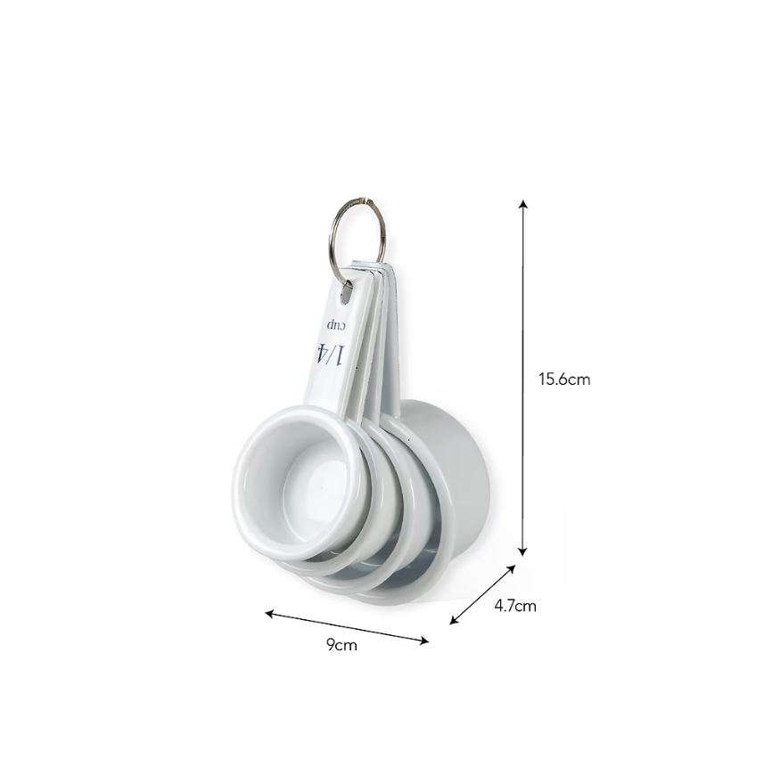 Enamel Measuring Cups - White