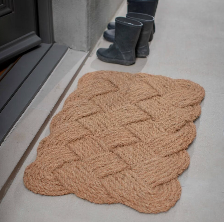 Lovers Knot Coir Doormat - Natural