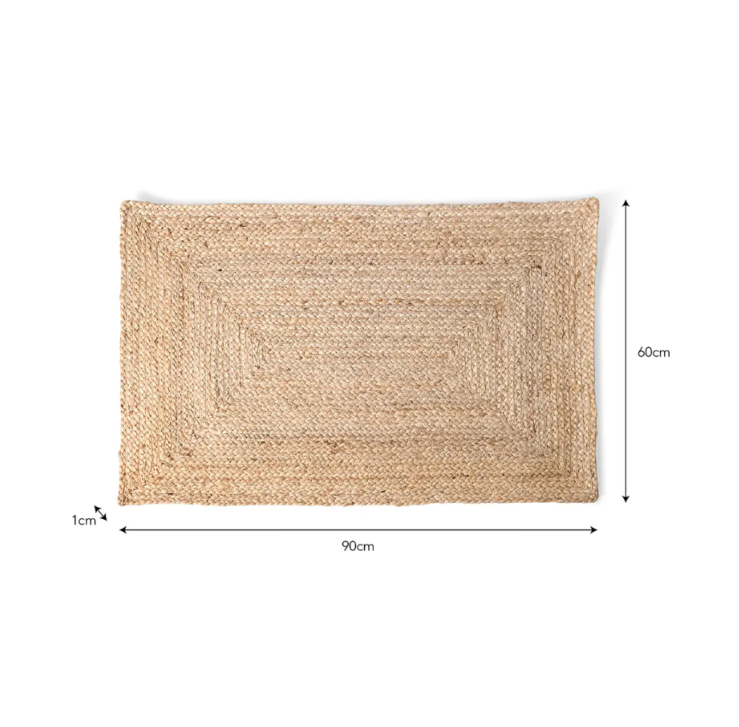 Jute Large Doormat - Natural - 90cm