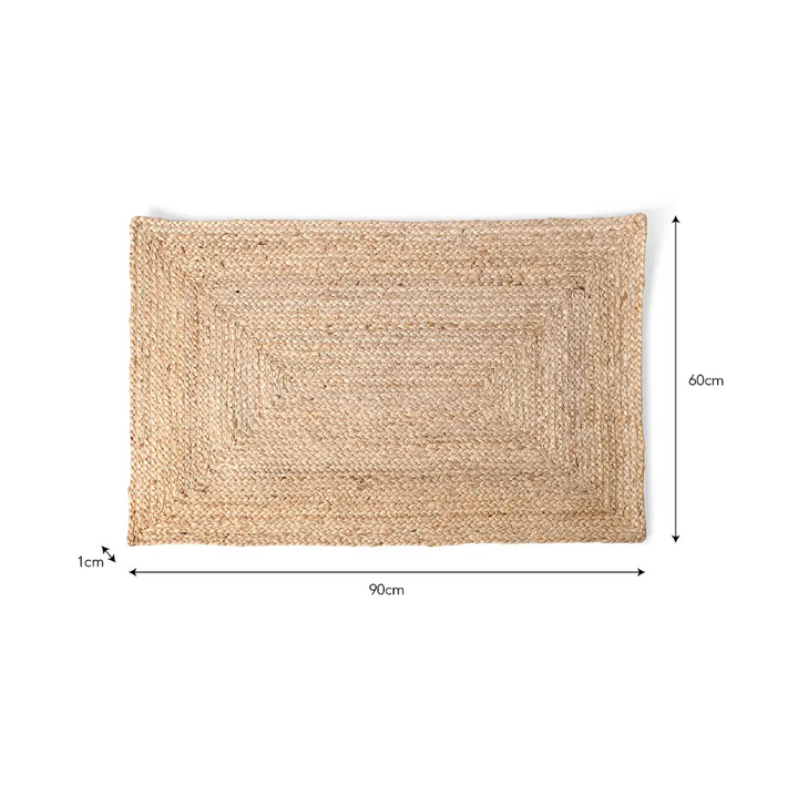 Jute Large Doormat - Natural - 90cm