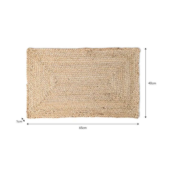 Jute Small Doormat - Natural - 65cm