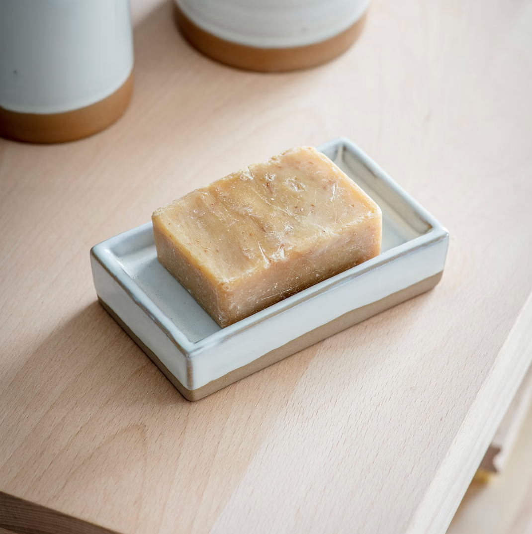 Ceramic Soap Dish - Chalk White