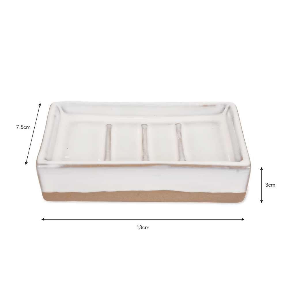 Ceramic Soap Dish - Chalk White