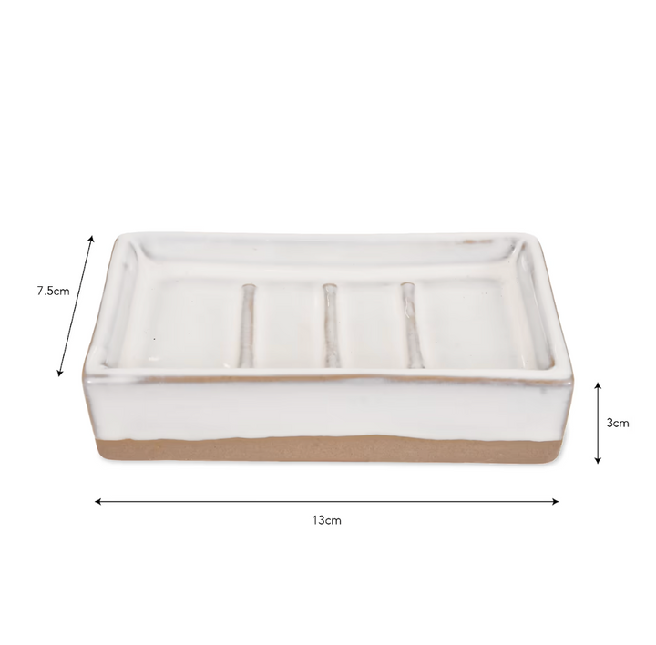Ceramic Soap Dish - Chalk White