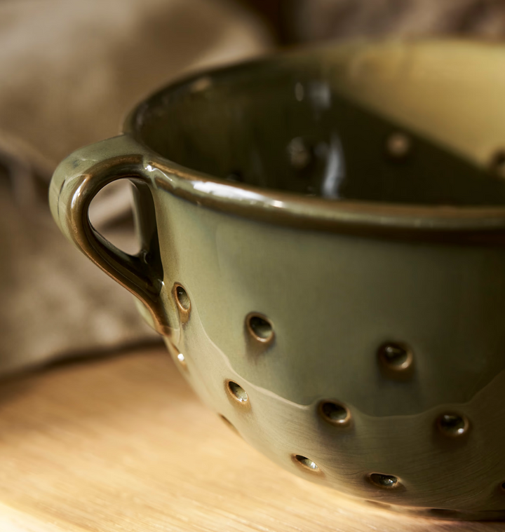 Stoneware Berry Bowl - Green Moss