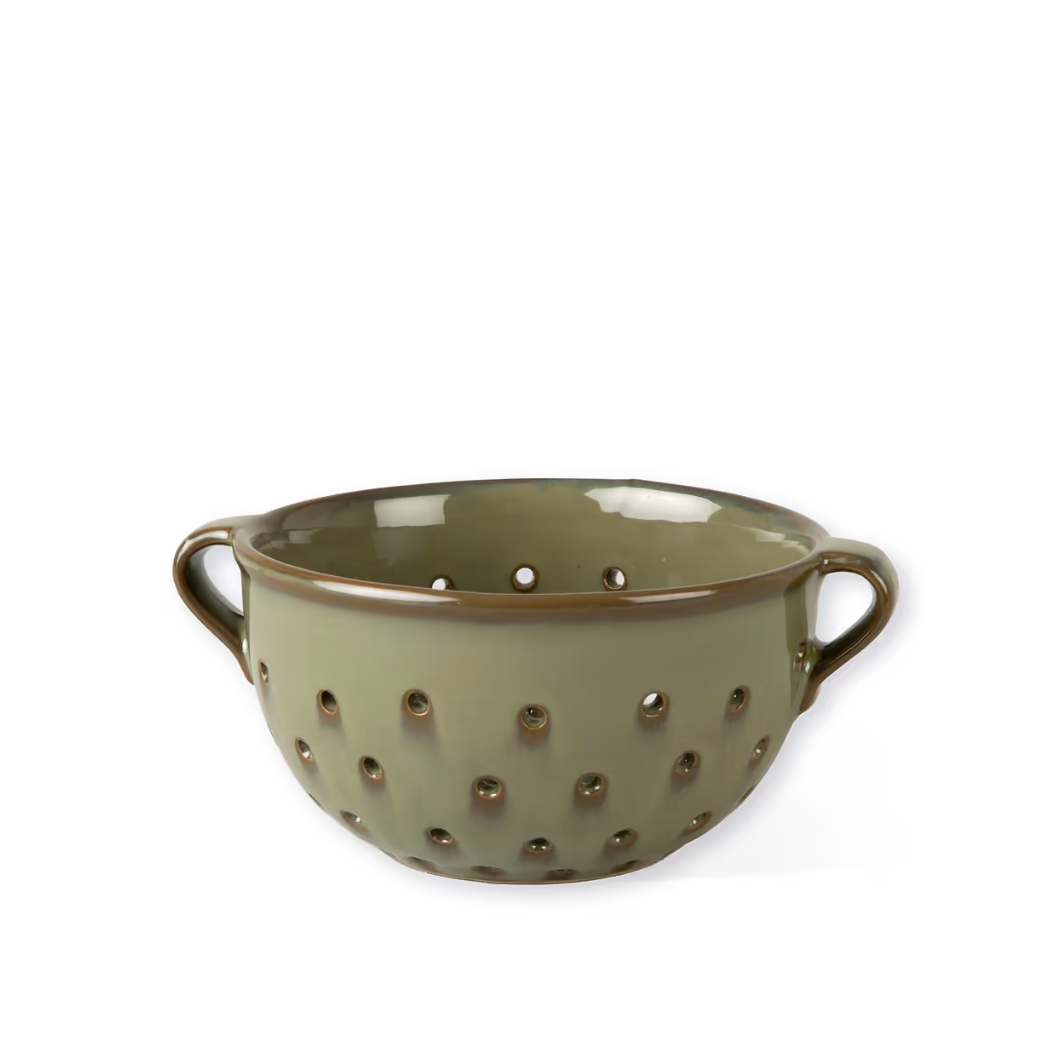 Stoneware Berry Bowl - Green Moss