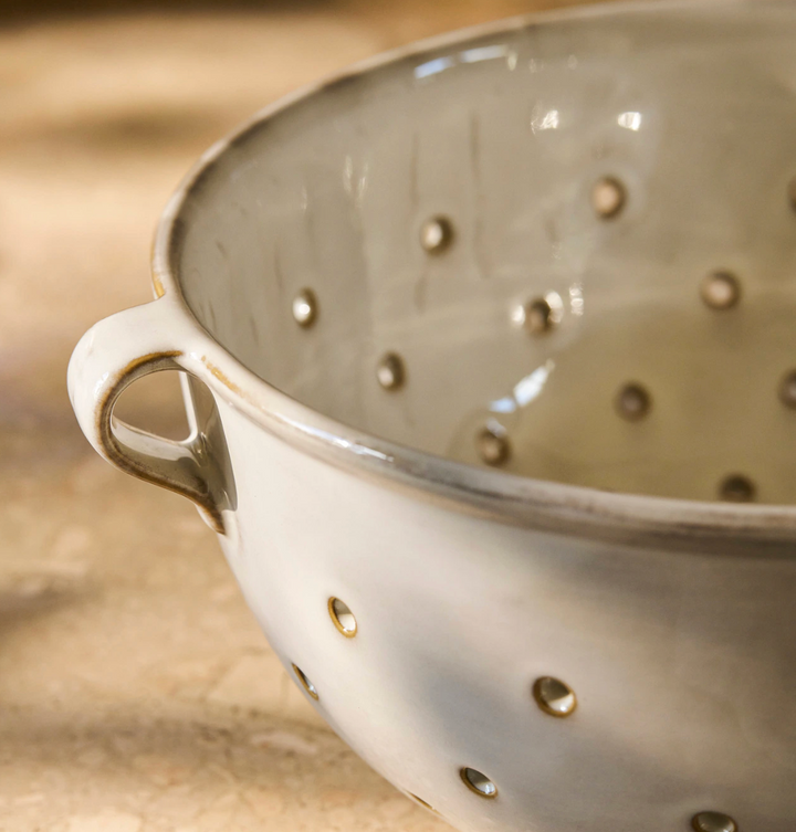 Stoneware Colander - White