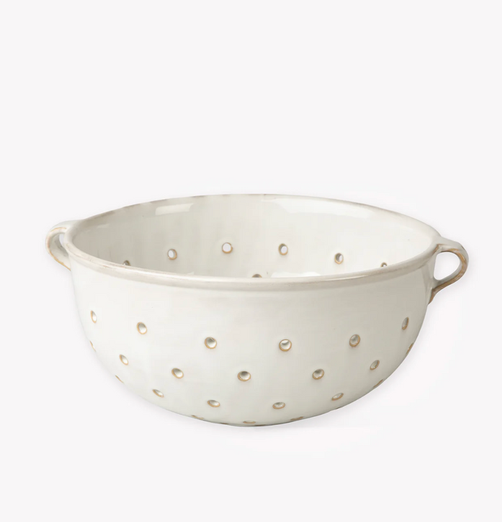Stoneware Colander - White
