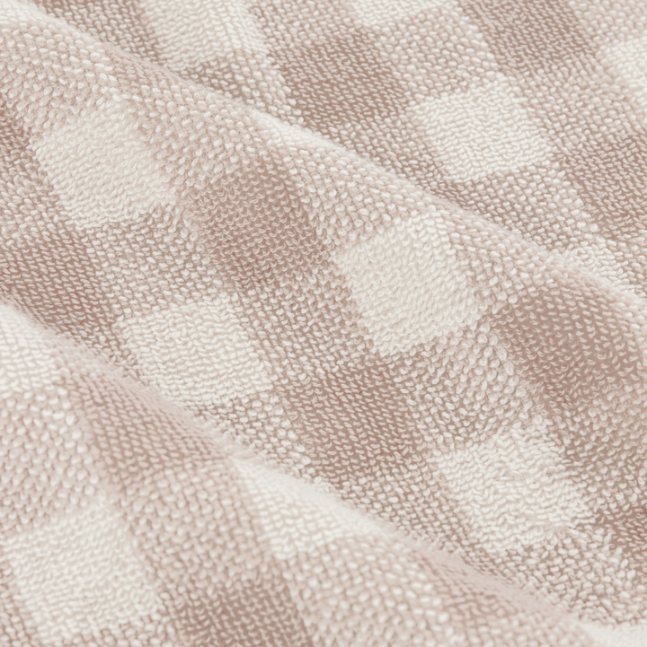Checked Cotton Hand Towel - Beige
