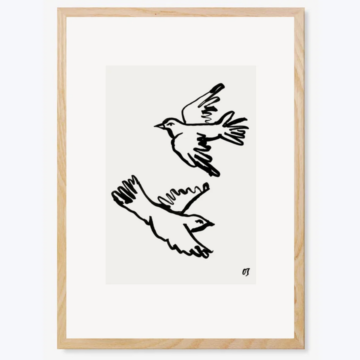 The Doves - Unframed Art Print - A4 or A3