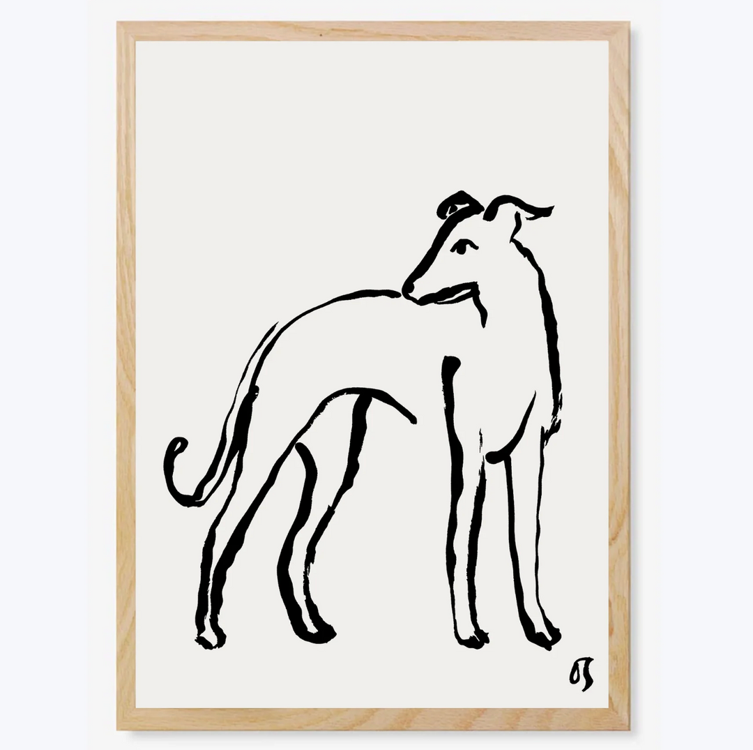 The Whippet - Unframed Art Print - A4 or A3