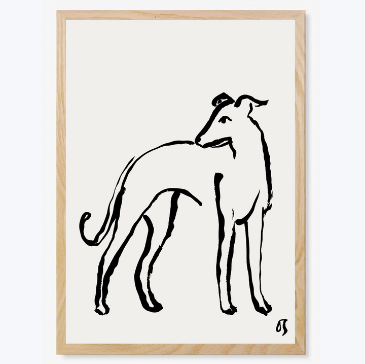The Whippet - Unframed Art Print - A4 or A3