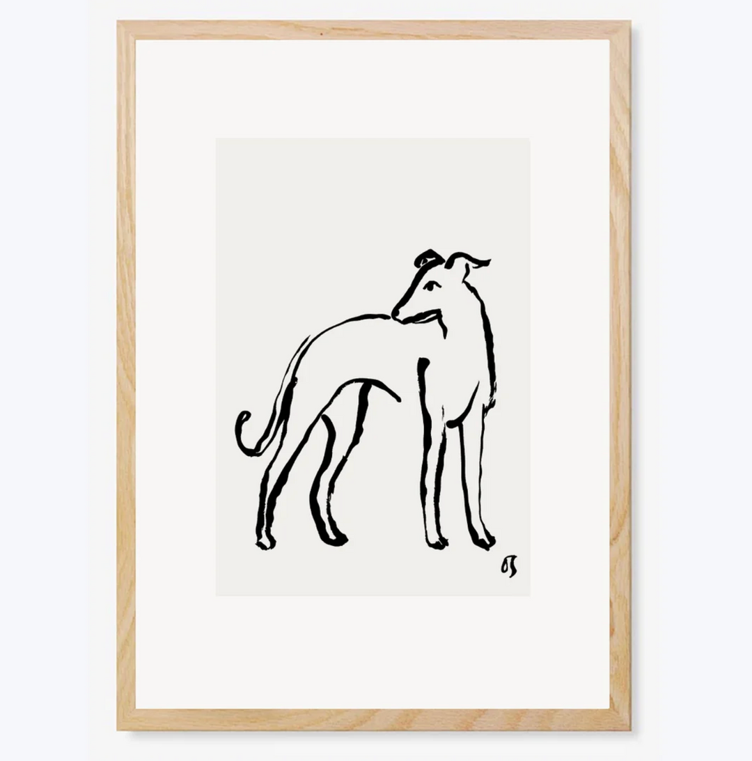 The Whippet - Unframed Art Print - A4 or A3