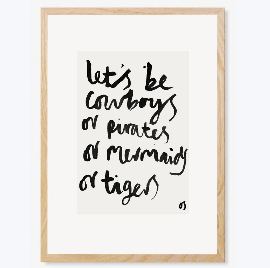 Lets Be Cowboys - Unframed Art Print - A4 or A3