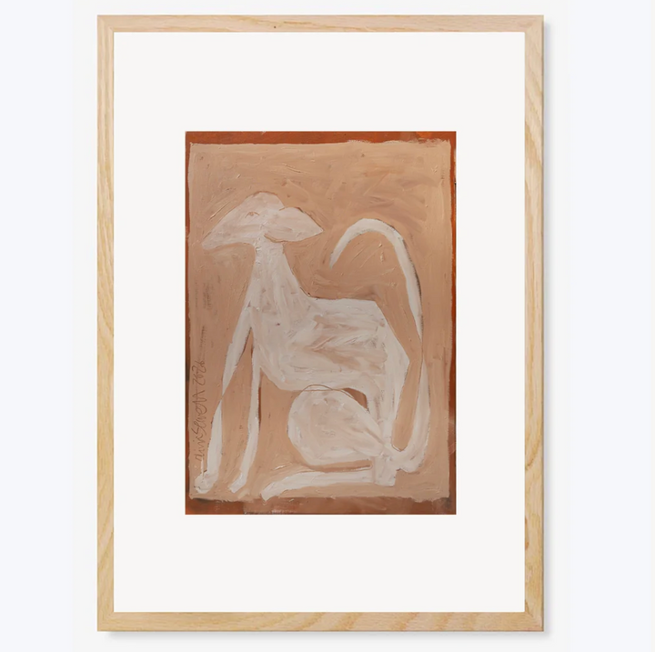 The Pink Whippet - Art Print - A4 or A3
