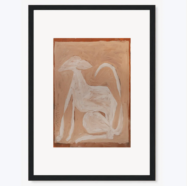 The Pink Whippet - Art Print - A4 or A3