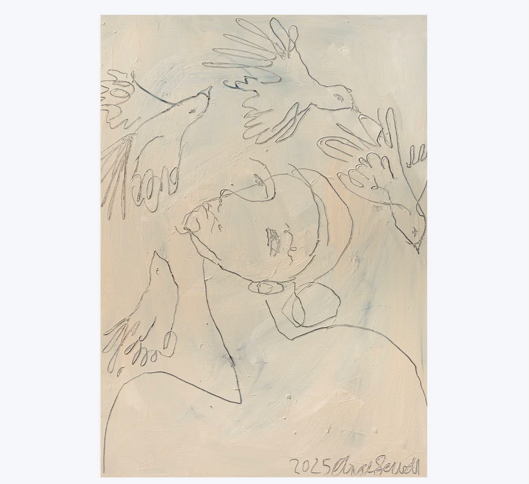 Four Doves - Art Print - A4 or A3