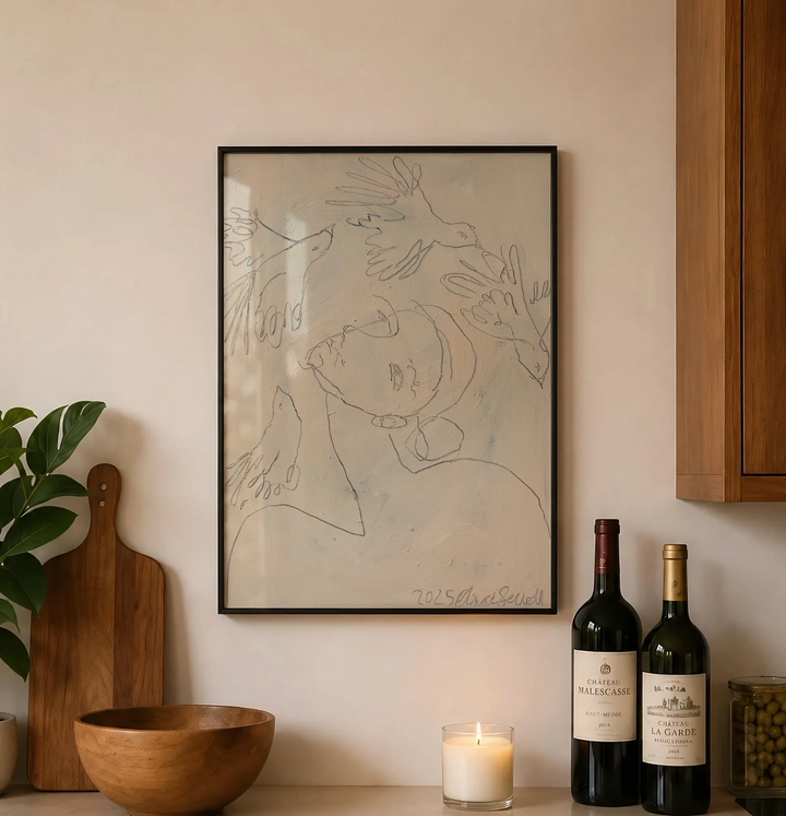 Four Doves - Art Print - A4 or A3