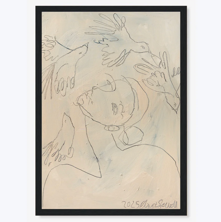 Four Doves - Art Print - A4 or A3
