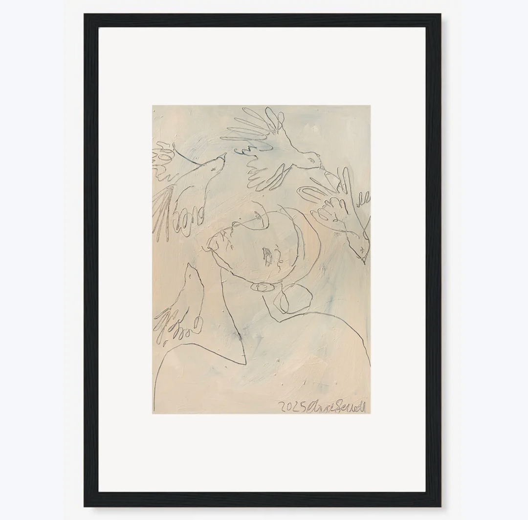 Four Doves - Art Print - A4 or A3