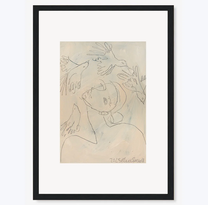 Four Doves - Art Print - A4 or A3