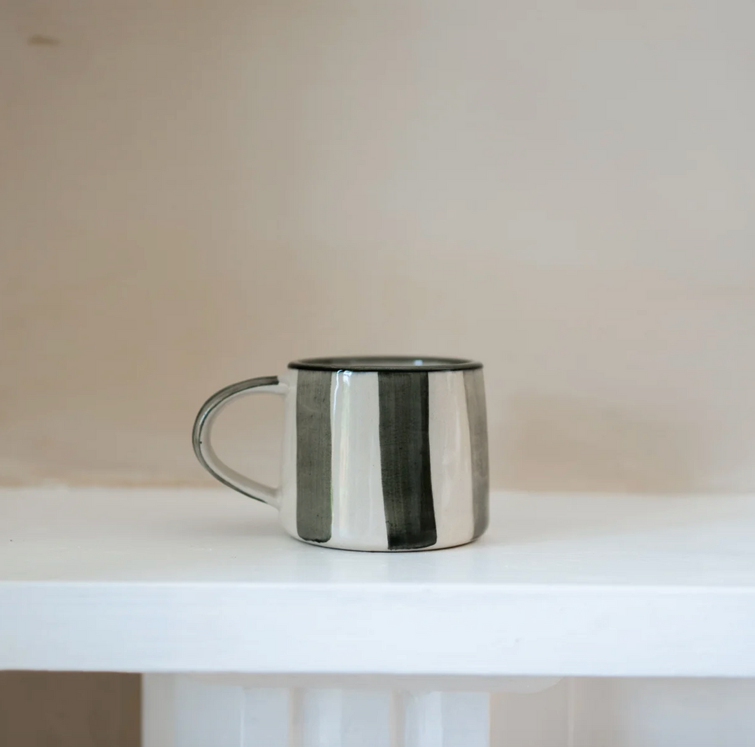 Washed Striped Koko Mug in Forest
