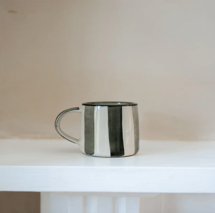 Washed Striped Koko Mug in Forest