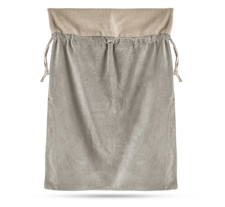 Nkuku - Karru Cotton Velvet Christmas Sack - Light Grey