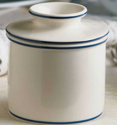 BUTTER BELL WHITE WITH BLUE TRIM