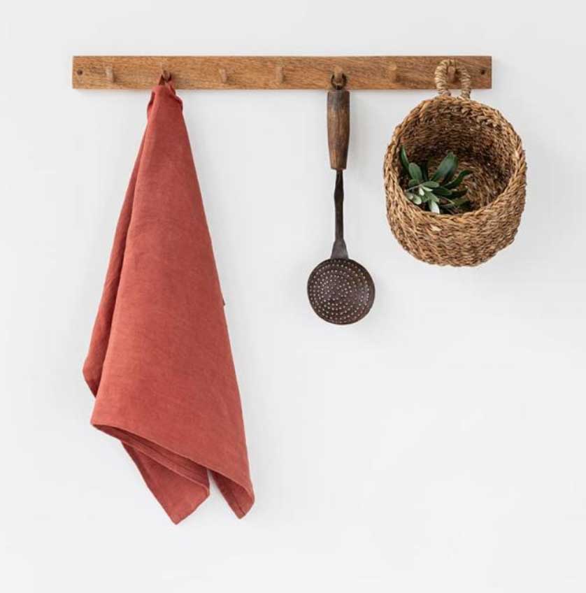 LINEN TEA TOWEL IN CLAY