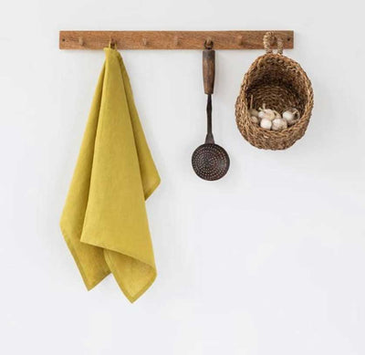 LINEN TEA TOWEL IN YELLOW