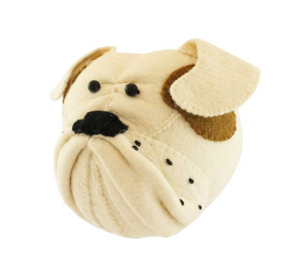 MINI BULLDOG HEAD WALL HANGING